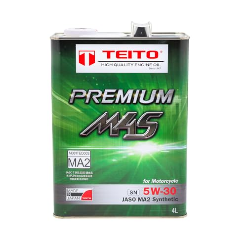 TEITO バイク 4Tエンジンオイル TEITO PREMIUM M4S 5W-30 SN/MA2 FULL SYNTHETIC 100%化学合成油 日本製 4サイクルエンジンオイル/4ストオイル (4L)